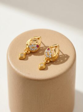 Celestial Openwork Gold Stud Earrings